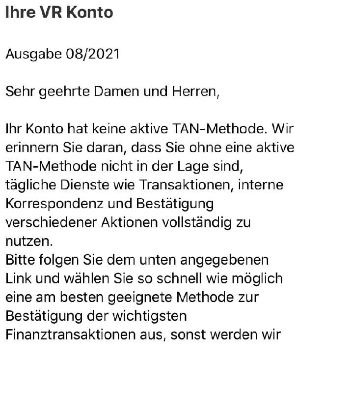 Beispiel Phishing-Versuch Beispiel Phishing-Versuch